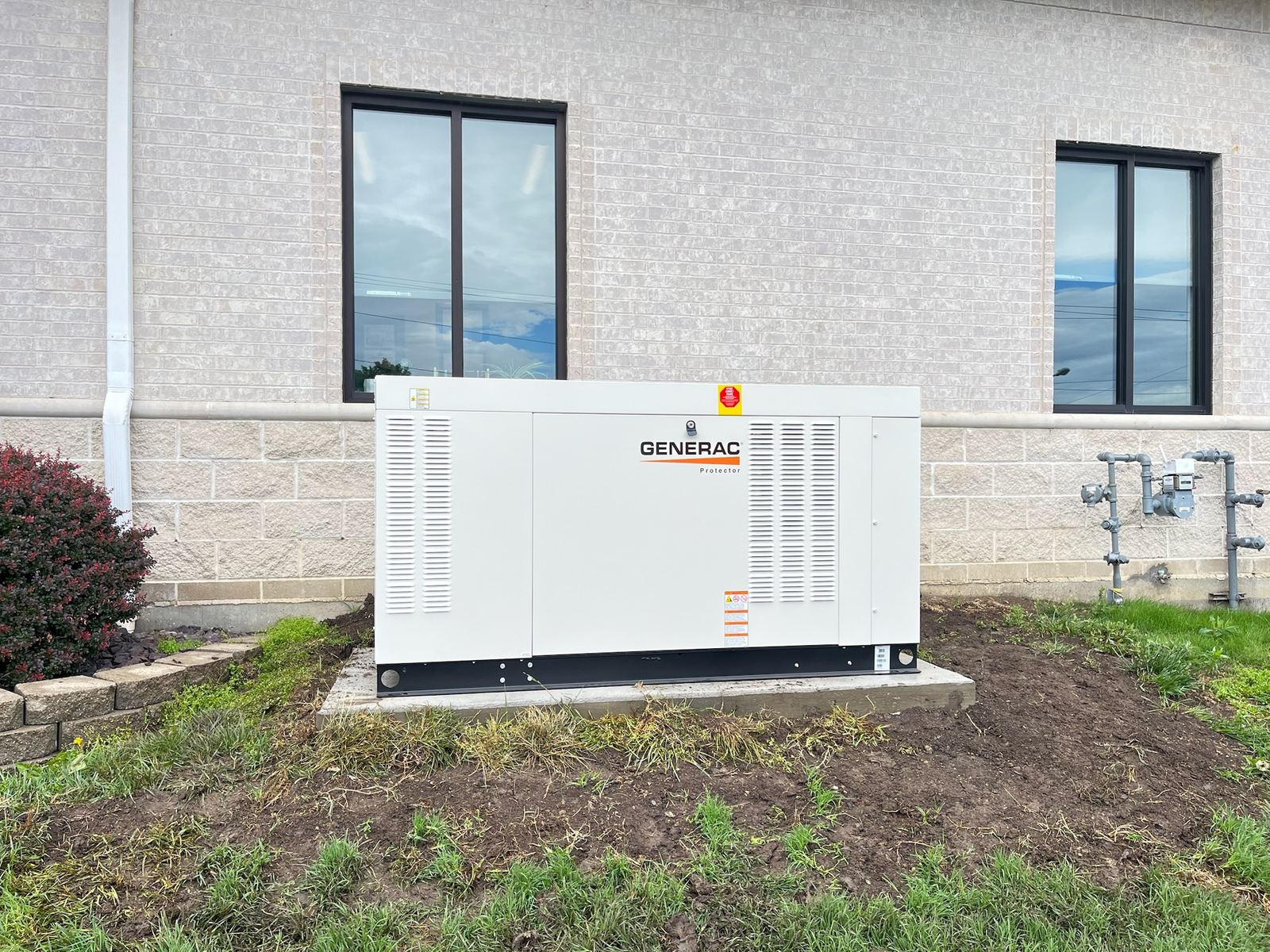 Commercial standby generator installation